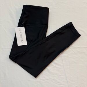 Athleta Black Performance Leggings with Side Pickets Size Medium‎